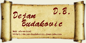Dejan Budaković vizit kartica